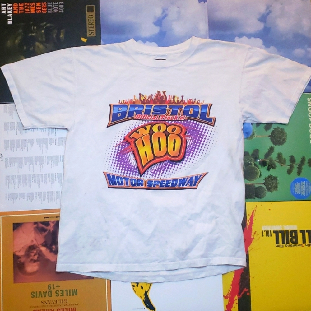 Vintage Bristol WOOHOO Nascar SMI Properties T-shirt size Large